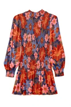 Farm Rio Navy Garden Smocked Mini Dress -Trend Farm Rio 301902 05