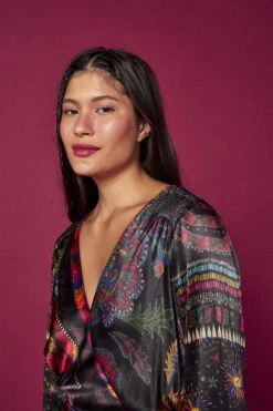 Farm Rio Black Mixed Scarves Mini Dress 10 Farm Rio Black Mixed Scarves Mini Dress -Trend Farm Rio 301909 03 1