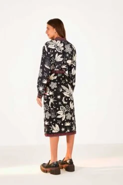 Farm Rio Black & White Cerrado Sky Wrap Skirt -Trend Farm Rio 301945 04