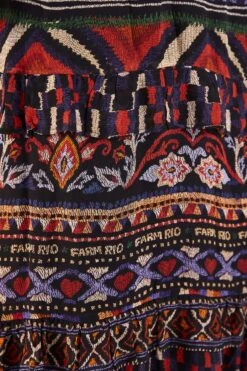 Farm Rio Blue Ainika Tapestry Maxi Skirt -Trend Farm Rio 301951 04