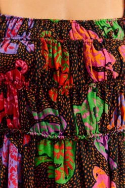 Farm Rio Black Wild Leopards Mini Dress -Trend Farm Rio 303763 04