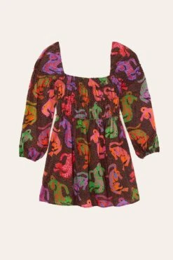 Farm Rio Black Wild Leopards Mini Dress -Trend Farm Rio 303763 05