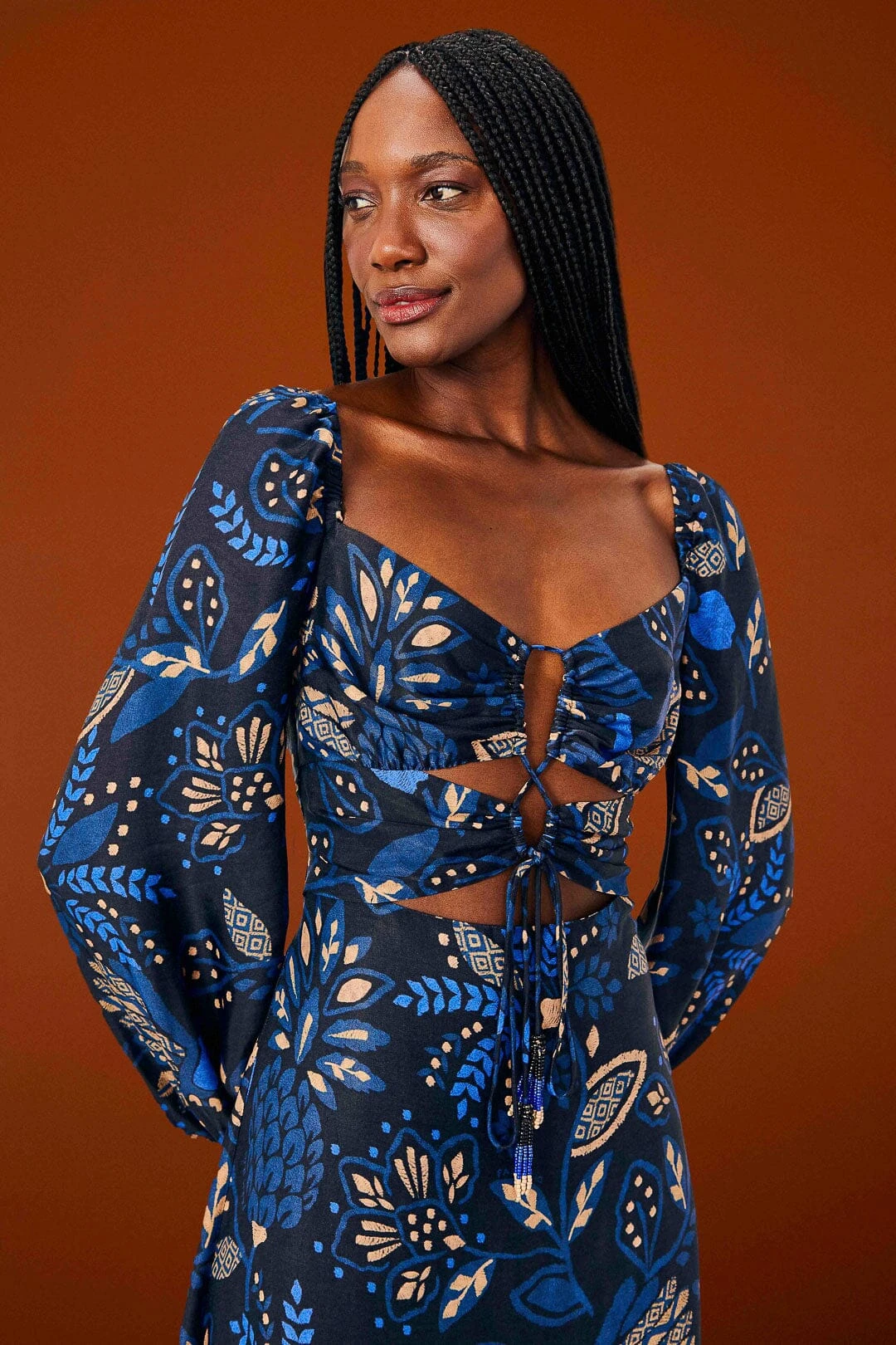 Farm Rio Black Macaw Forest Midi Dress 5 Farm Rio Black Macaw Forest Midi Dress - Image 3