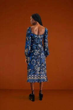 Farm Rio Black Macaw Forest Midi Dress 11 Farm Rio Black Macaw Forest Midi Dress -Trend Farm Rio 303774 04
