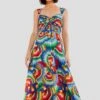 Farm Rio Chevron Toucans Midi Dress -Trend Farm Rio 303814 01