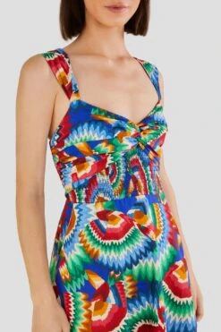 Farm Rio Chevron Toucans Midi Dress -Trend Farm Rio 303814 03