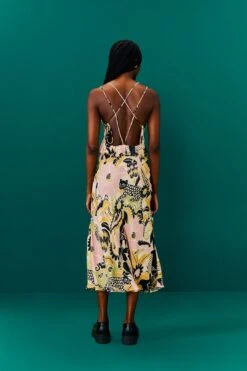 Farm Rio Sand Vintage Forest Lenzing™ Ecovero™ Viscose Midi Dress -Trend Farm Rio 303824 04