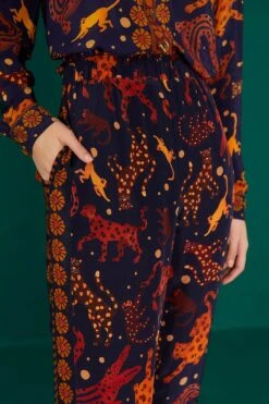 Farm Rio Navy Animal Sky Pants -Trend Farm Rio 303899 02