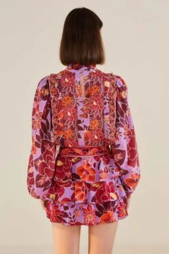 Farm Rio Sweet Floral Layered Mini Skirt 9 Farm Rio Sweet Floral Layered Mini Skirt -Trend Farm Rio 303902 03