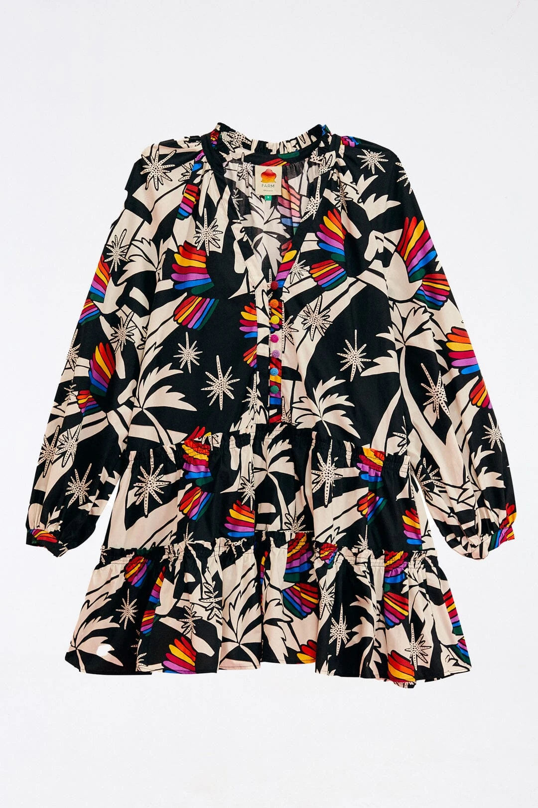Farm Rio Toucans Wave Organic Cotton Mini Dress 7 Farm Rio Toucans Wave Organic Cotton Mini Dress - Image 5