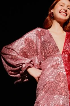 Farm Rio Hearts Sequin Midi Dress -Trend Farm Rio 303943 03