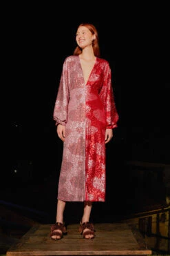 Farm Rio Hearts Sequin Midi Dress -Trend Farm Rio 303943 04