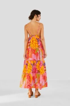 Farm Rio Mixed Pink Prints Maxi Dress -Trend Farm Rio 303980 03