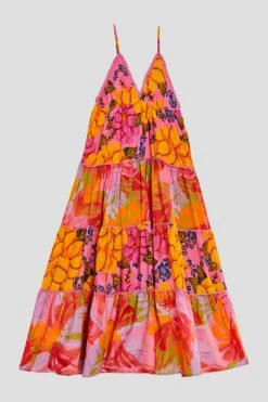 Farm Rio Mixed Pink Prints Maxi Dress -Trend Farm Rio 303980 05
