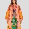 Farm Rio Peach Amulet Midi Dress 1 Farm Rio Peach Amulet Midi Dress -Trend Farm Rio 303983 01