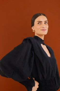 Farm Rio Black Heart Neckline Mini Dress 11 Farm Rio Black Heart Neckline Mini Dress -Trend Farm Rio 304117 02 1