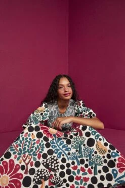 Farm Rio Mushroom Forest Organic Cotton Midi Dress -Trend Farm Rio 304592 03