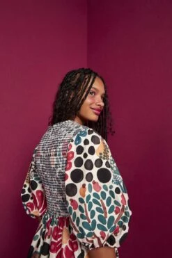 Farm Rio Mushroom Forest Organic Cotton Midi Dress -Trend Farm Rio 304592 05