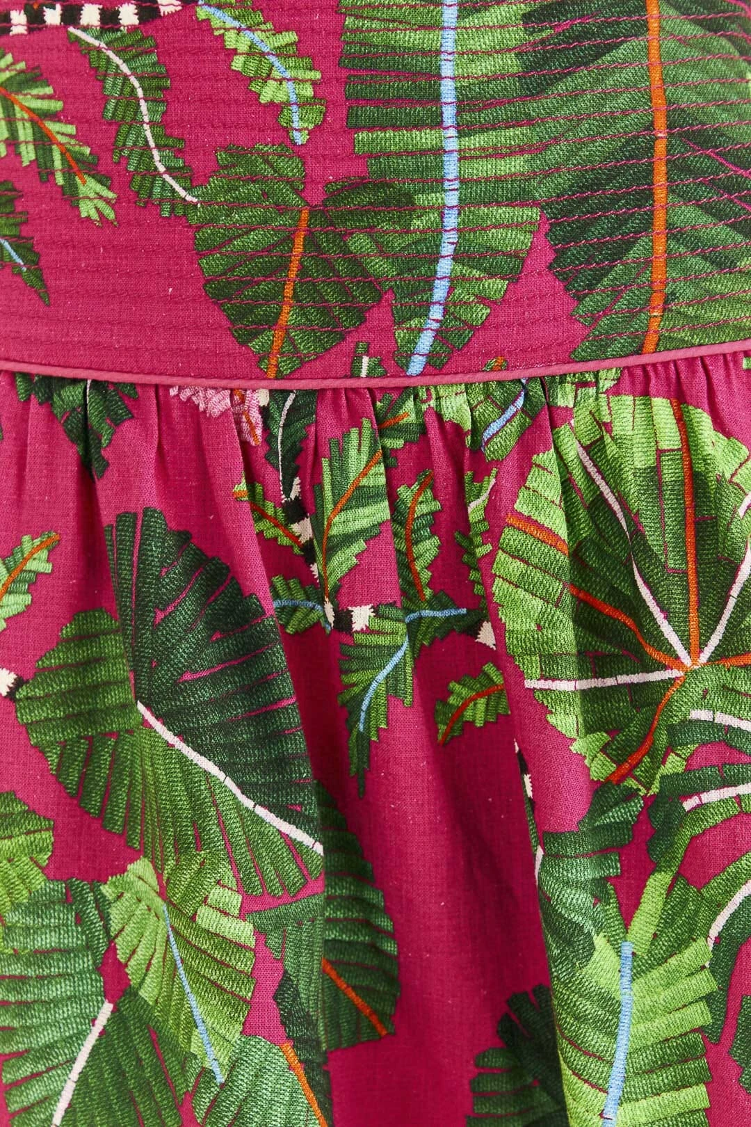 Farm Rio Pink Leaves Mini Dress 8 Farm Rio Pink Leaves Mini Dress - Image 6