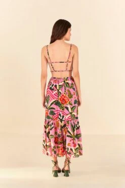 Pink Leopard Forest Midi Dress -Trend Farm Rio 305796 04