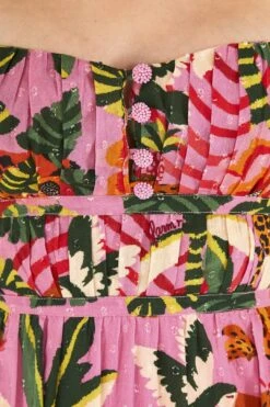 Pink Leopard Forest Midi Dress -Trend Farm Rio 305796 05