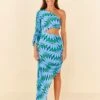 Farm Rio Green Copacabana Asymmetrical Midi Dress 1 Farm Rio Green Copacabana Asymmetrical Midi Dress -Trend Farm Rio 306071 01