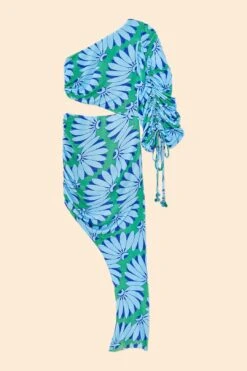 Farm Rio Green Copacabana Asymmetrical Midi Dress -Trend Farm Rio 306071 06