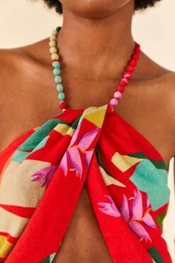 Farm Rio Red Heliconia Crop Top -Trend Farm Rio 306084 04