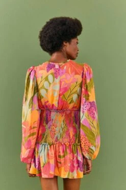 Farm Rio Sweet Forest Long Sleeve Mini Dress 9 Farm Rio Sweet Forest Long Sleeve Mini Dress -Trend Farm Rio 306085 03