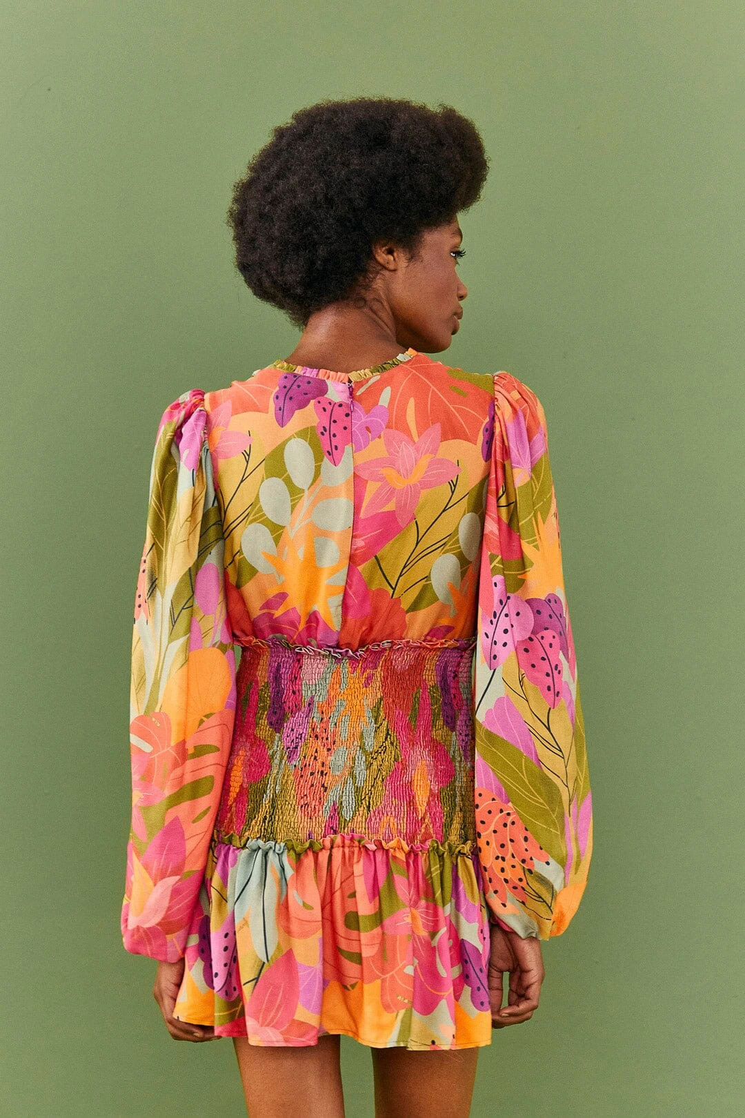 Farm Rio Sweet Forest Long Sleeve Mini Dress 5 Farm Rio Sweet Forest Long Sleeve Mini Dress - Image 3