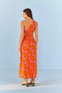 Farm Rio Pink CopacabanaLenzing™ Ecovero™ Viscose Cut Out Midi Dress -Trend Farm Rio 306086 04