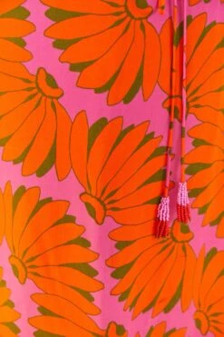 Farm Rio Pink CopacabanaLenzing™ Ecovero™ Viscose Cut Out Midi Dress -Trend Farm Rio 306086 05