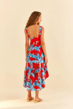 Farm Rio Red Sweet Jungle Midi Dress 11 Farm Rio Red Sweet Jungle Midi Dress -Trend Farm Rio 306090 04