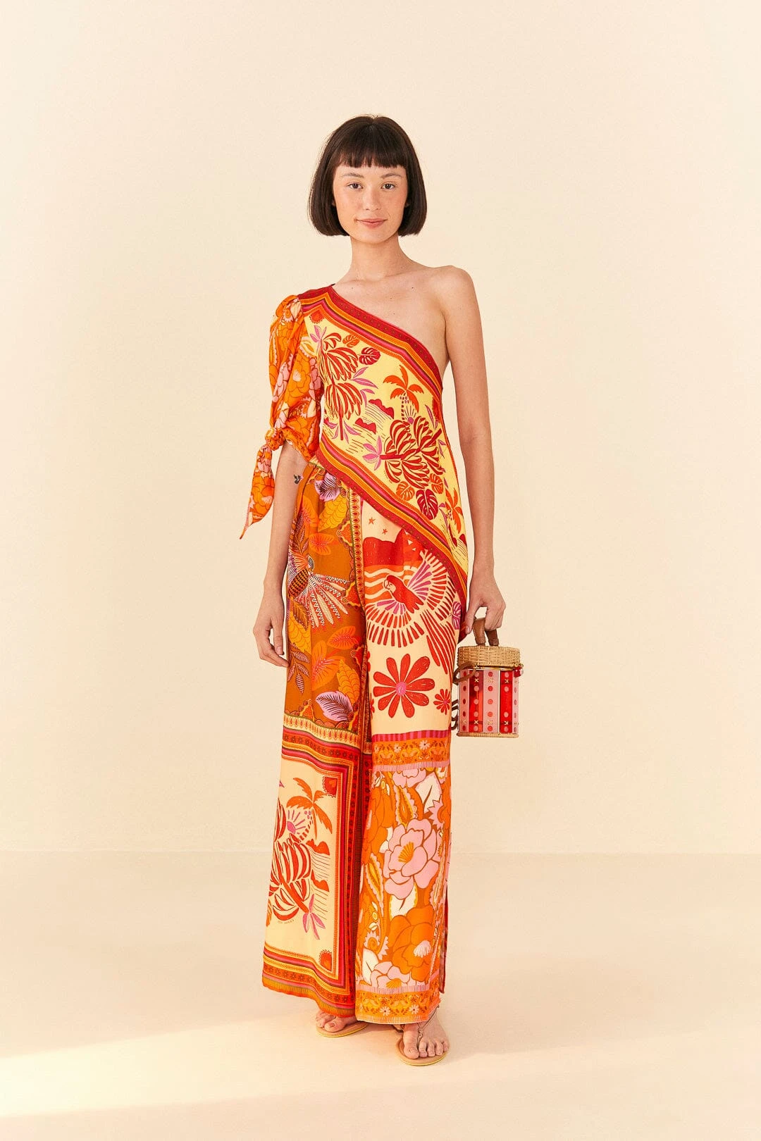 Farm Rio Forest Mixed Scarves Lenzing™ Ecovero™ Viscose Crop Top 5 Farm Rio Forest Mixed Scarves Lenzing™ Ecovero™ Viscose Crop Top - Image 3