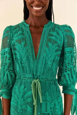 Farm Rio Green Morada Boa Guipure Dress 9 Farm Rio Green Morada Boa Guipure Dress -Trend Farm Rio 306101 03