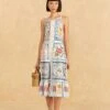 Farm Rio Grandma Gift Embroidered Midi Dress -Trend Farm Rio 306112 01