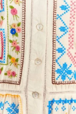 Farm Rio Grandma Gift Embroidered Midi Dress 12 Farm Rio Grandma Gift Embroidered Midi Dress -Trend Farm Rio 306112 05