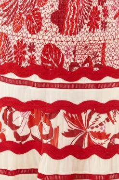 Farm Rio Off-White Rio Tiles Midi Skirt -Trend Farm Rio 306126 04