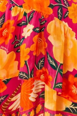 Farm Rio Pink Flowers Tapestry Mini Dress -Trend Farm Rio 306144 05