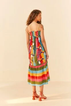 Farm Rio Wonderful Toucans Organic Cotton Midi Dress 11 Farm Rio Wonderful Toucans Organic Cotton Midi Dress -Trend Farm Rio 306145 04