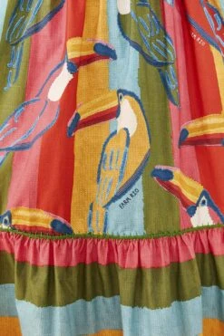 Farm Rio Wonderful Toucans Organic Cotton Midi Dress 12 Farm Rio Wonderful Toucans Organic Cotton Midi Dress -Trend Farm Rio 306145 05