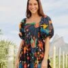 Farm Rio Zodiac Organic Cotton Mini Dress -Trend Farm Rio 306150 01