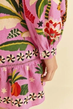 Farm Rio Pink Leopard Forest Mini Dress 12 Farm Rio Pink Leopard Forest Mini Dress -Trend Farm Rio 306160 05