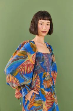 Farm Rio Blue Macaw Flight Mini Dress -Trend Farm Rio 306161 03