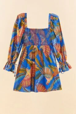 Farm Rio Blue Macaw Flight Mini Dress -Trend Farm Rio 306161 06