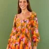 Farm Rio Lilac Mango Macaws Mini Dress -Trend Farm Rio 306166 01
