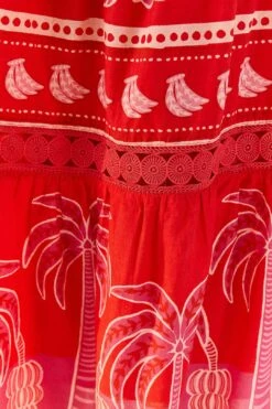 Farm Rio Red Summer Sunrise Midi Dress -Trend Farm Rio 306178 05