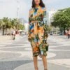 Farm Rio Carioca Lenzing™ Ecovero™ Viscose Midi Dress -Trend Farm Rio 306194 01