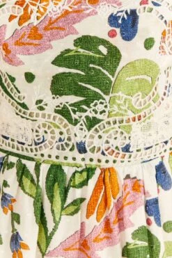 Farm Rio White Summer Garden Midi Dress 11 Farm Rio White Summer Garden Midi Dress -Trend Farm Rio 306202 05