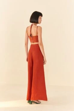 Farm Rio Brown Wide Leg Pants -Trend Farm Rio 306285 03